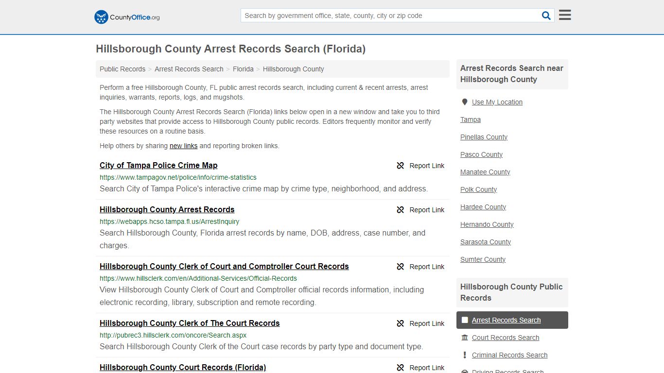 Arrest Records Search - Hillsborough County, FL (Arrests & Mugshots)